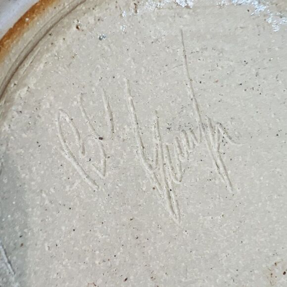 Exquisite Stoneware Studio Art Pottery Large Bowl Signed Christmas Blessing OOAK - Picture 6 of 9